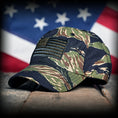 Load image into Gallery viewer, Tiger Stripe Camo Full Fabric American Flag Range Hat
