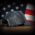 Load image into Gallery viewer, Tonal Blue-Gray American Flag Hat
