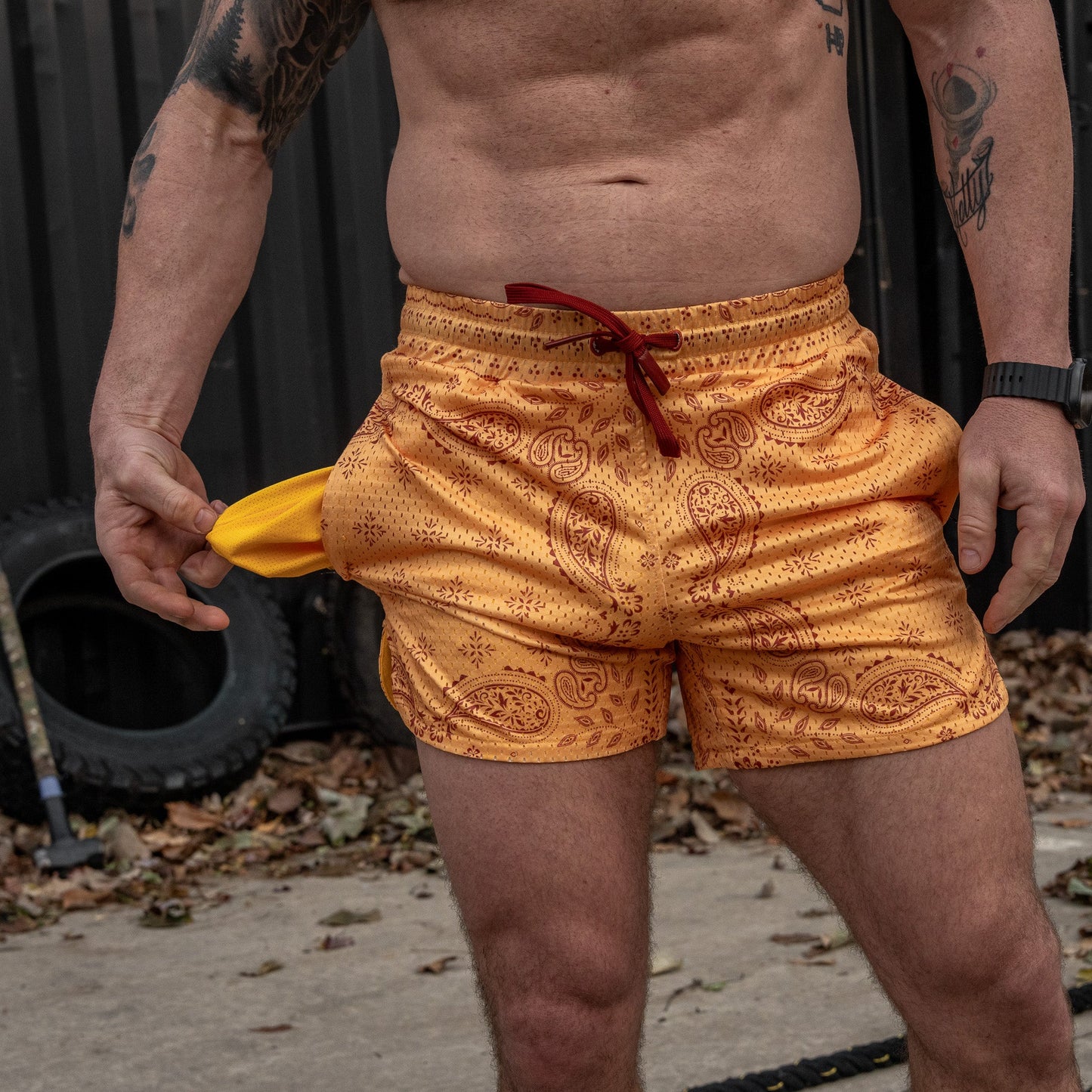 Men’s Double-Layer Mesh Training Shorts — 5" Inseam