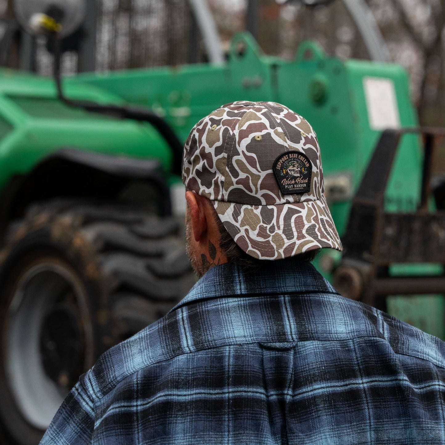 Work Hard, Play Harder Patch Ripstop Tactical Hat