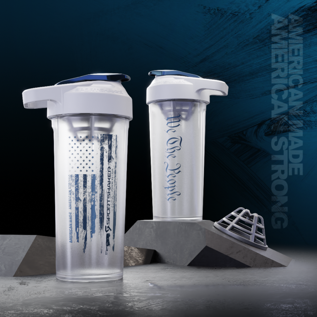 We The People Frosted White Shaker Bottle