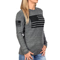 Load image into Gallery viewer, Women's American Flag Long Sleeve Patriotic Thermal - Boyfriend Fit
