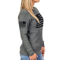Load image into Gallery viewer, Women's American Flag Long Sleeve Patriotic Thermal - Boyfriend Fit
