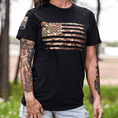 Load image into Gallery viewer, Women's Camo American Flag Boyfriend Fit Patriotic T-Shirt

