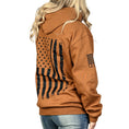 Load image into Gallery viewer, Women's Heavyweight Oversized American Flag Patriotic Hoodie

