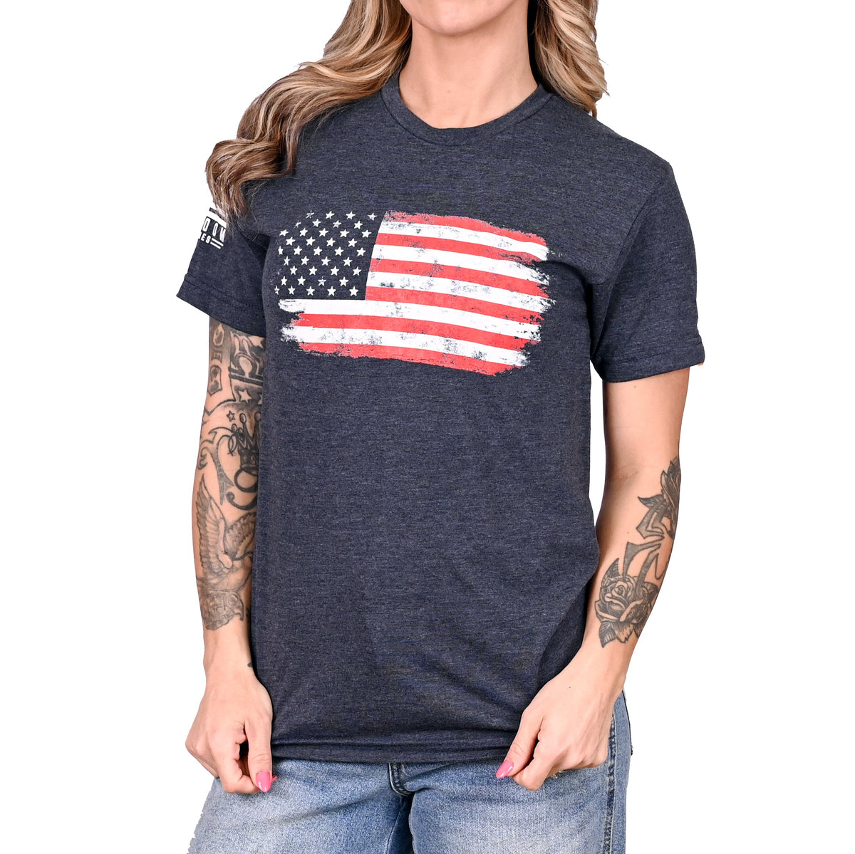 Women's Old Glory Boyfriend Fit Patriotic Tshirt