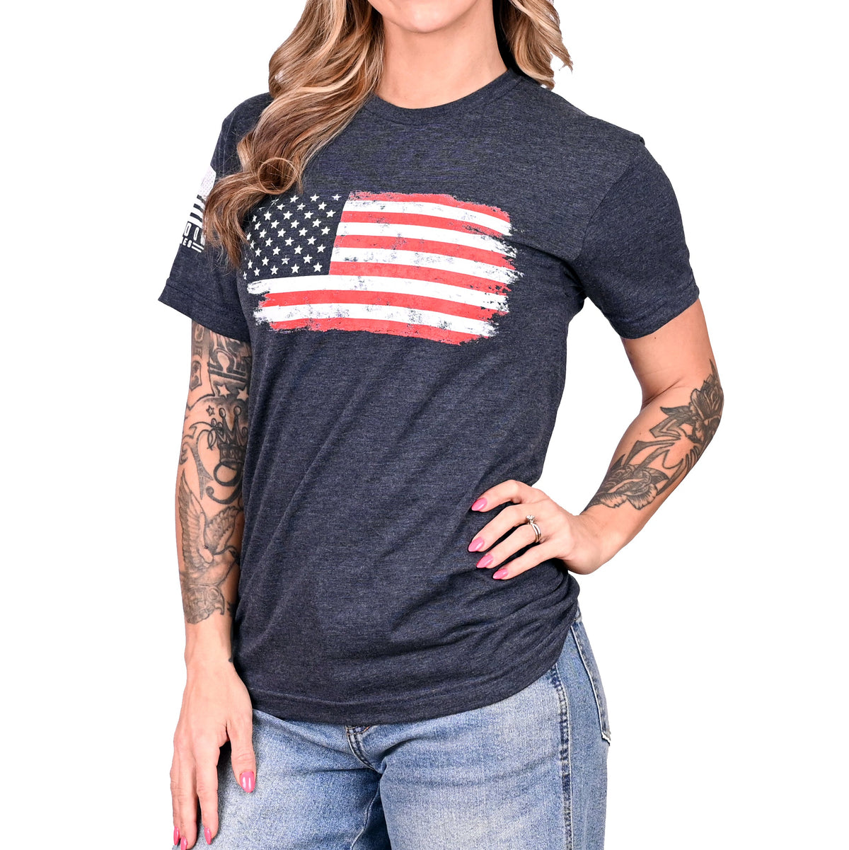 Women's Old Glory Boyfriend Fit Patriotic Tshirt
