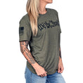 Load image into Gallery viewer, Women's We The People Boyfriend Fit Military Green Patriotic Tshirt

