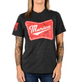 Load image into Gallery viewer, Women's 'Merica Patriotic Boyfriend Fit T-Shirt - Heather Charcoal

