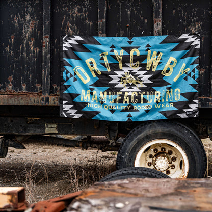 Dirty Cowboy Branded Aztec Flag