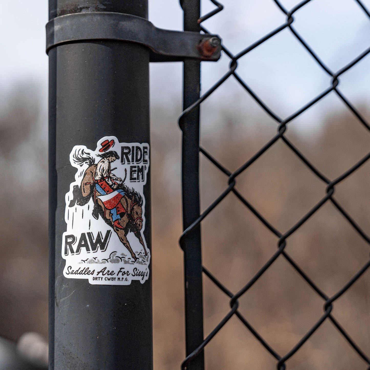 Ride 'Em Raw Saddles Are For Sissy's Decal