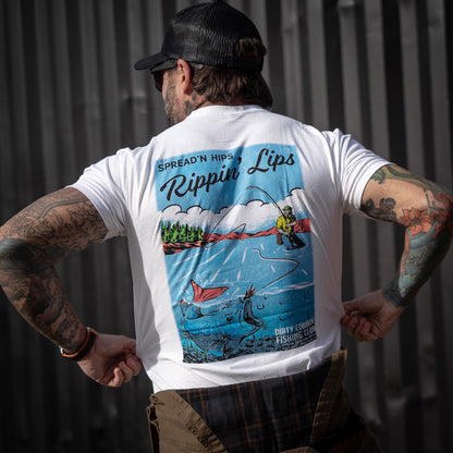 Spreadin' Hips & Rippin' Lips Fishing Club Men's T-Shirt