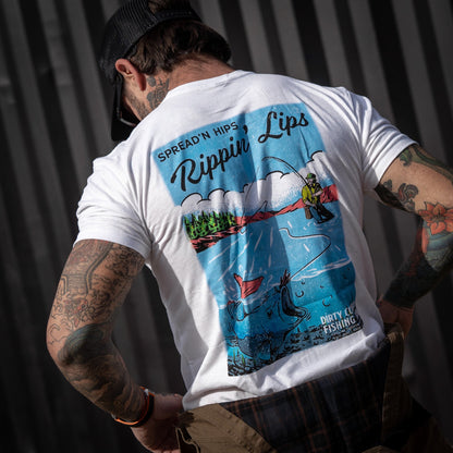 Spreadin' Hips & Rippin' Lips Fishing Club Men's T-Shirt