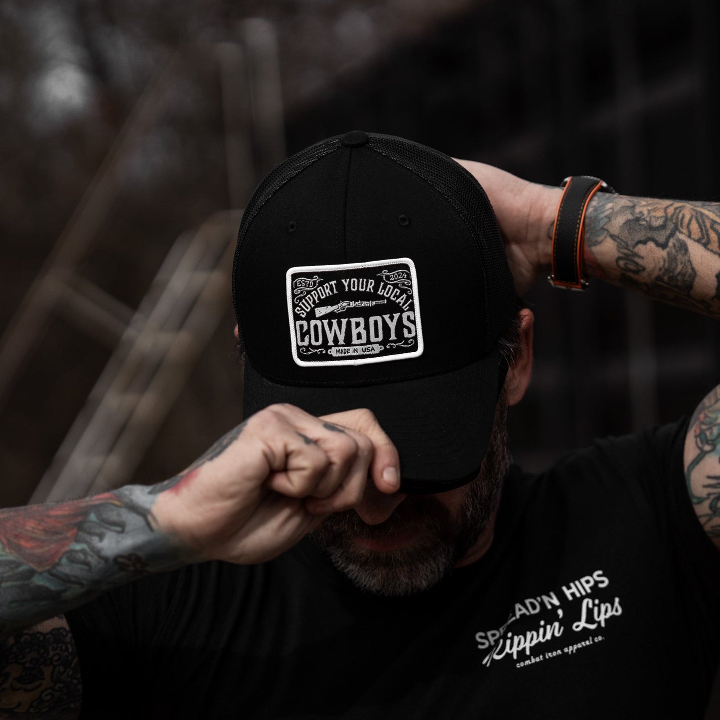 Support Your Local Cowboys Patch Snapback Hat