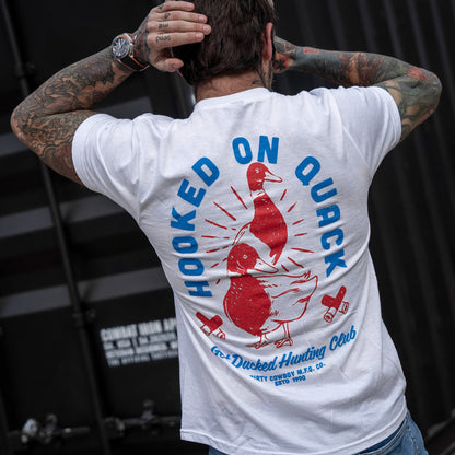 Hooked On Quack Duck Hunting Club Men's T-Shirt