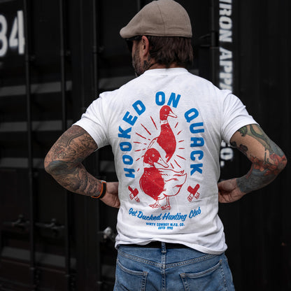 Hooked On Quack Duck Hunting Club Men's T-Shirt