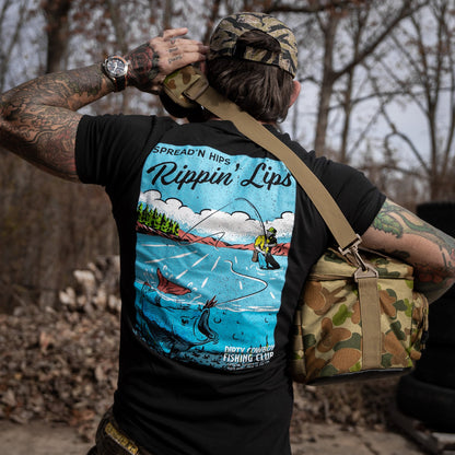 Spreadin' Hips & Rippin' Lips Fishing Club Men's T-Shirt