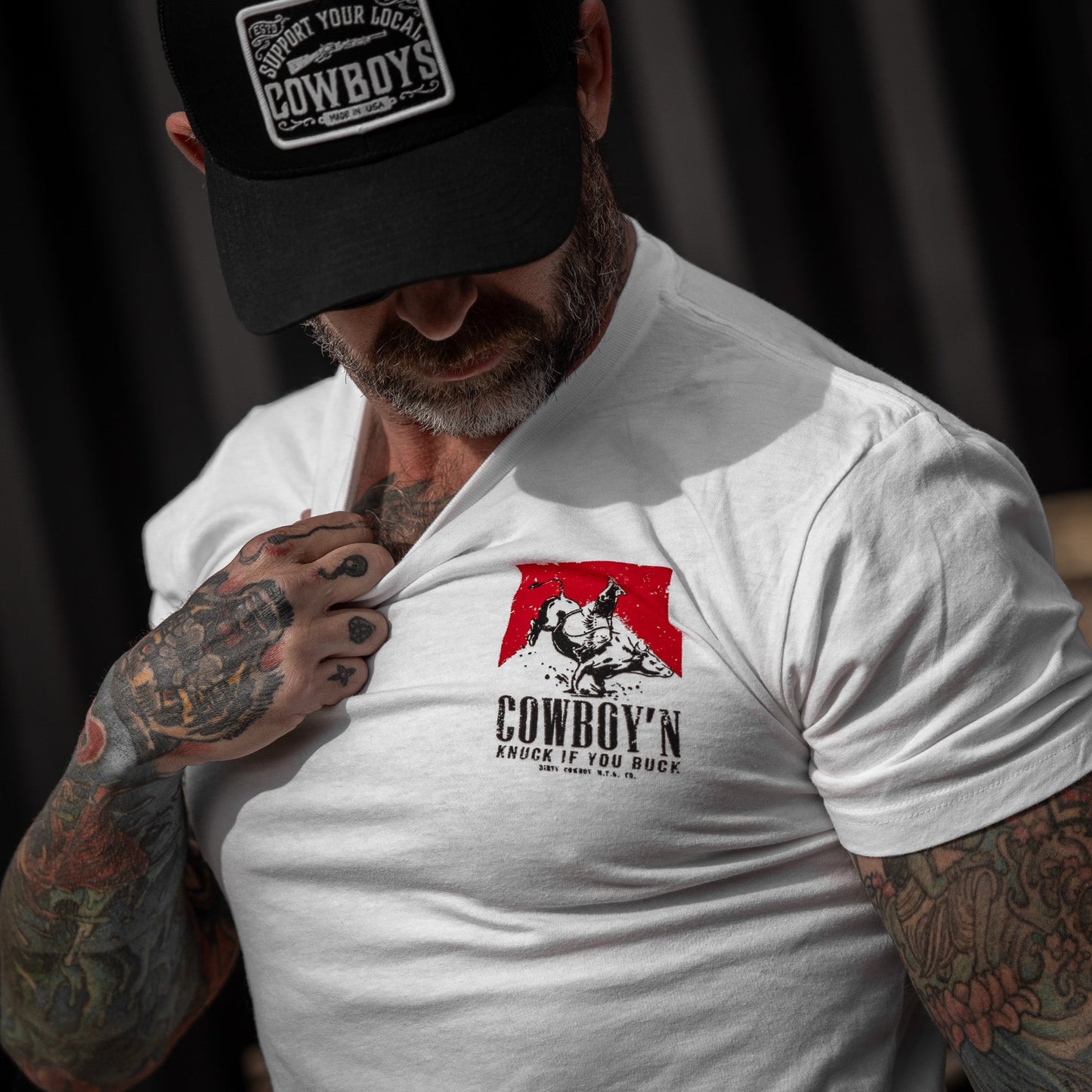 Cowboy'n Knuck If You Buck Rodeo Men's T-Shirt