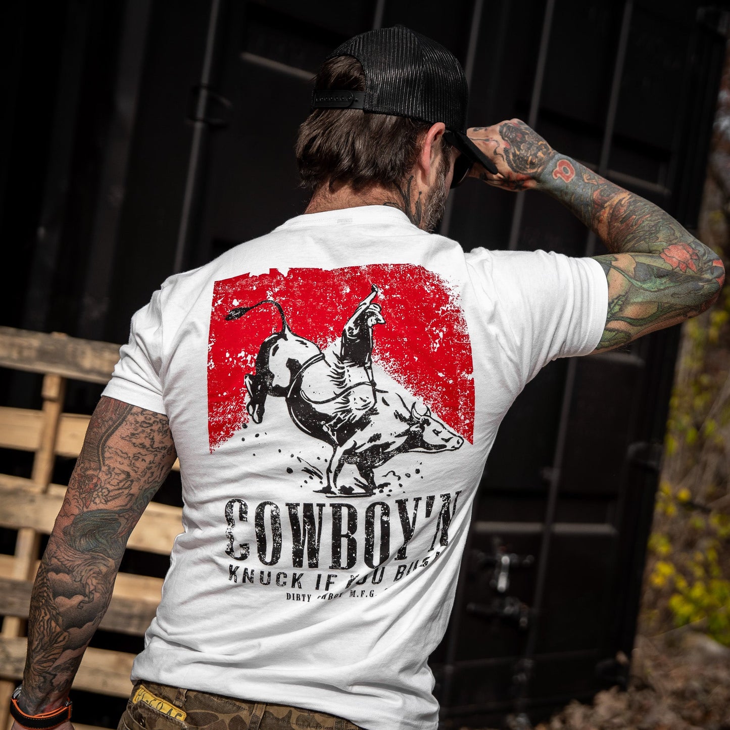 Cowboy'n Knuck If You Buck Rodeo Men's T-Shirt