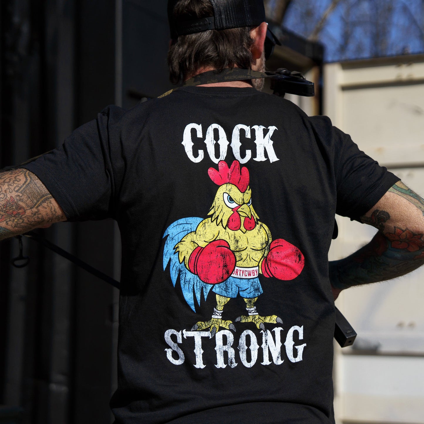 Boxing Chicken Strong Men's T-Shirt