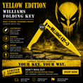 Load image into Gallery viewer, Yellow Folding Williams Key
