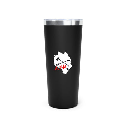 Alpha | CHAMPIONS ARE FOCUSED Copper Vacuum Insulated Tumbler, 22oz