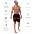 Load image into Gallery viewer, Forest Red Line Men's Swim Trunks
