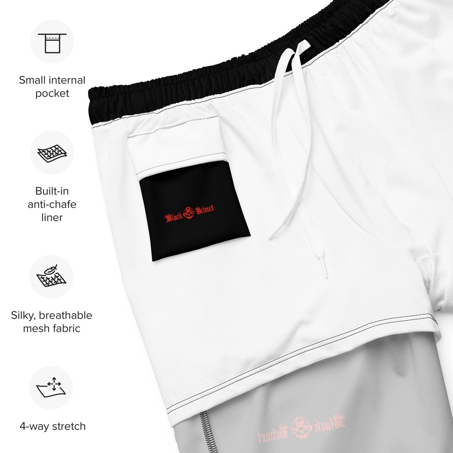 Forest Red Line Men's Swim Trunks