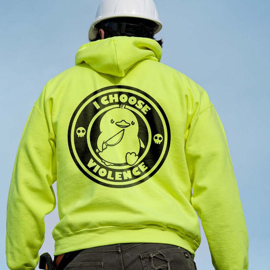 Violence - Safety Yellow Hi-Vis Hoodie