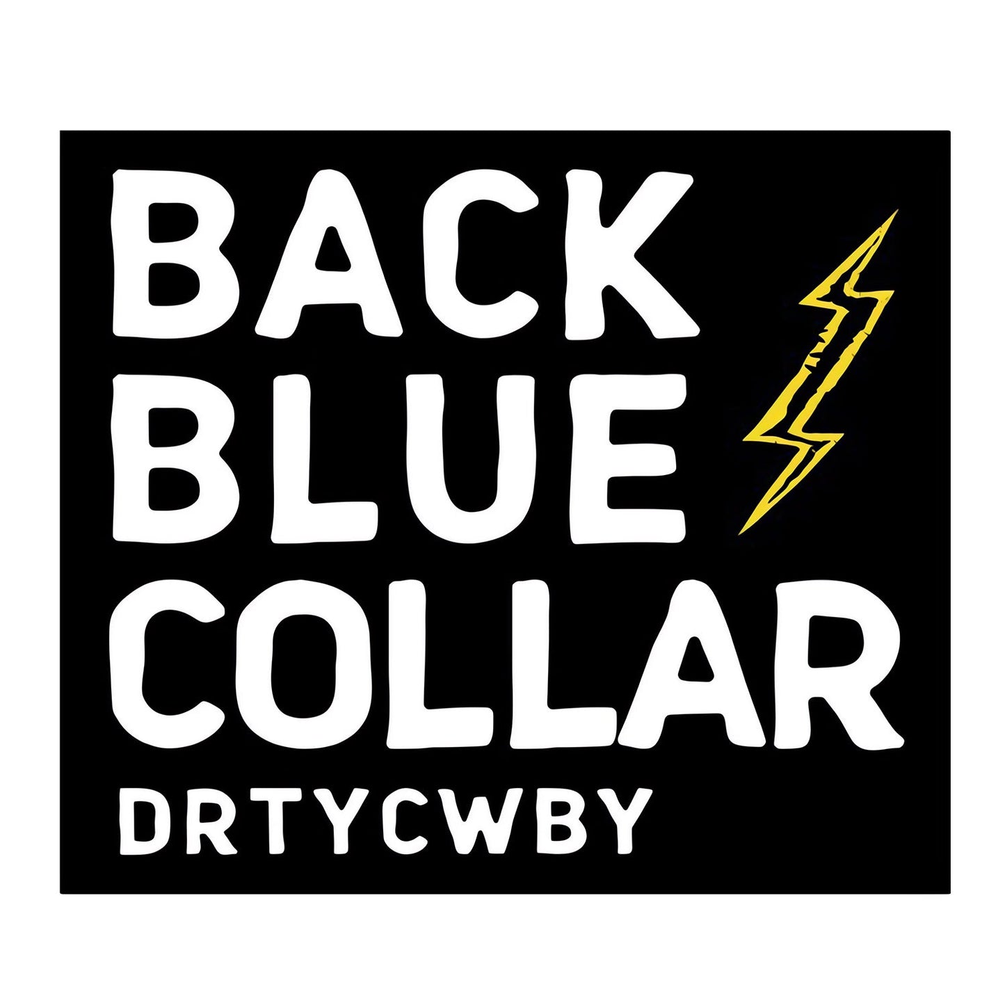 Back Blue Collar Decal