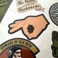Load image into Gallery viewer, STICKER - Gotcha Circle Fingers - If you look you get hit! -  3"
