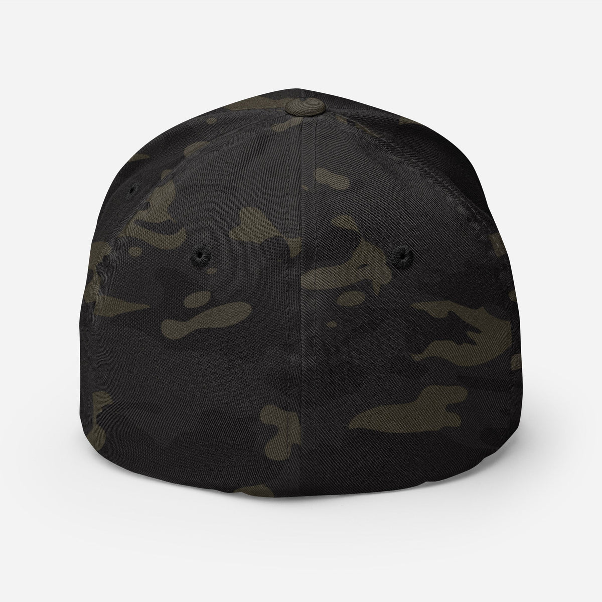 Black 3D Puff Skull Logo Flexfit Hat