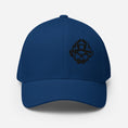 Load image into Gallery viewer, Black 3D Puff Skull Logo Flexfit Hat
