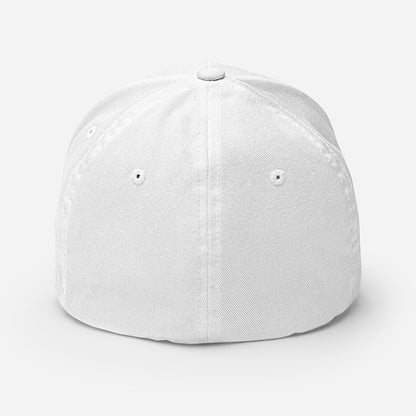 Black 3D Puff Skull Logo Flexfit Hat