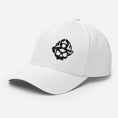 Load image into Gallery viewer, Black 3D Puff Skull Logo Flexfit Hat
