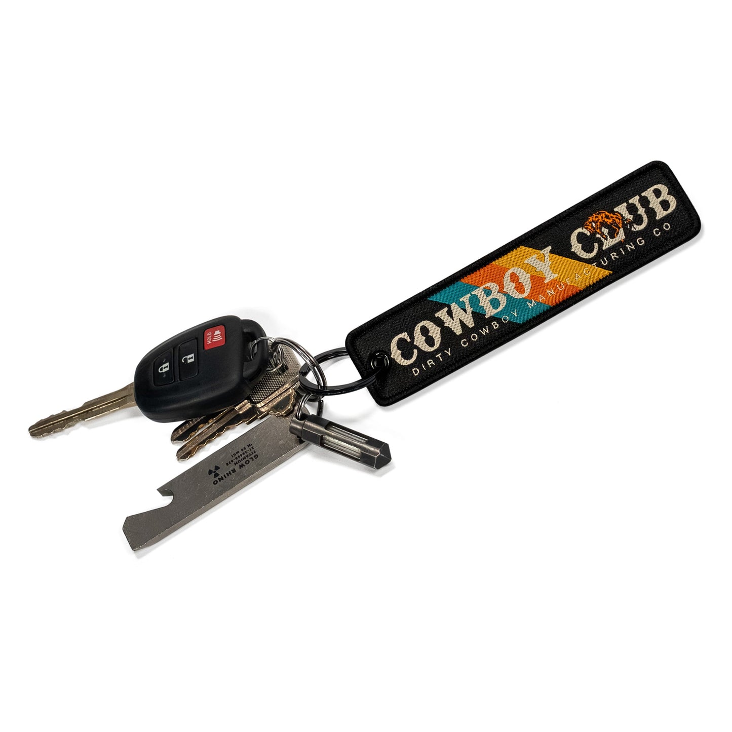 Cowboy Club Flight Tag Keychain