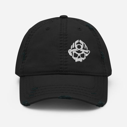 Skull Logo Distressed Dad Hat