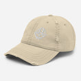 Load image into Gallery viewer, Skull Logo Distressed Dad Hat
