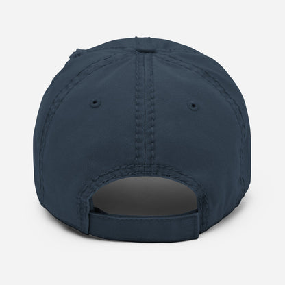 Skull Logo Distressed Dad Hat