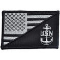 Load image into Gallery viewer, Navy Chief Petty Officer Anchor USA Flag - 2.25x3.5 Patch
