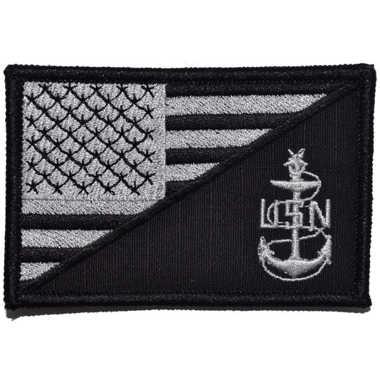 Navy SCPO Senior Chief Petty Officer USA Flag - 2.25x3.5 Patch