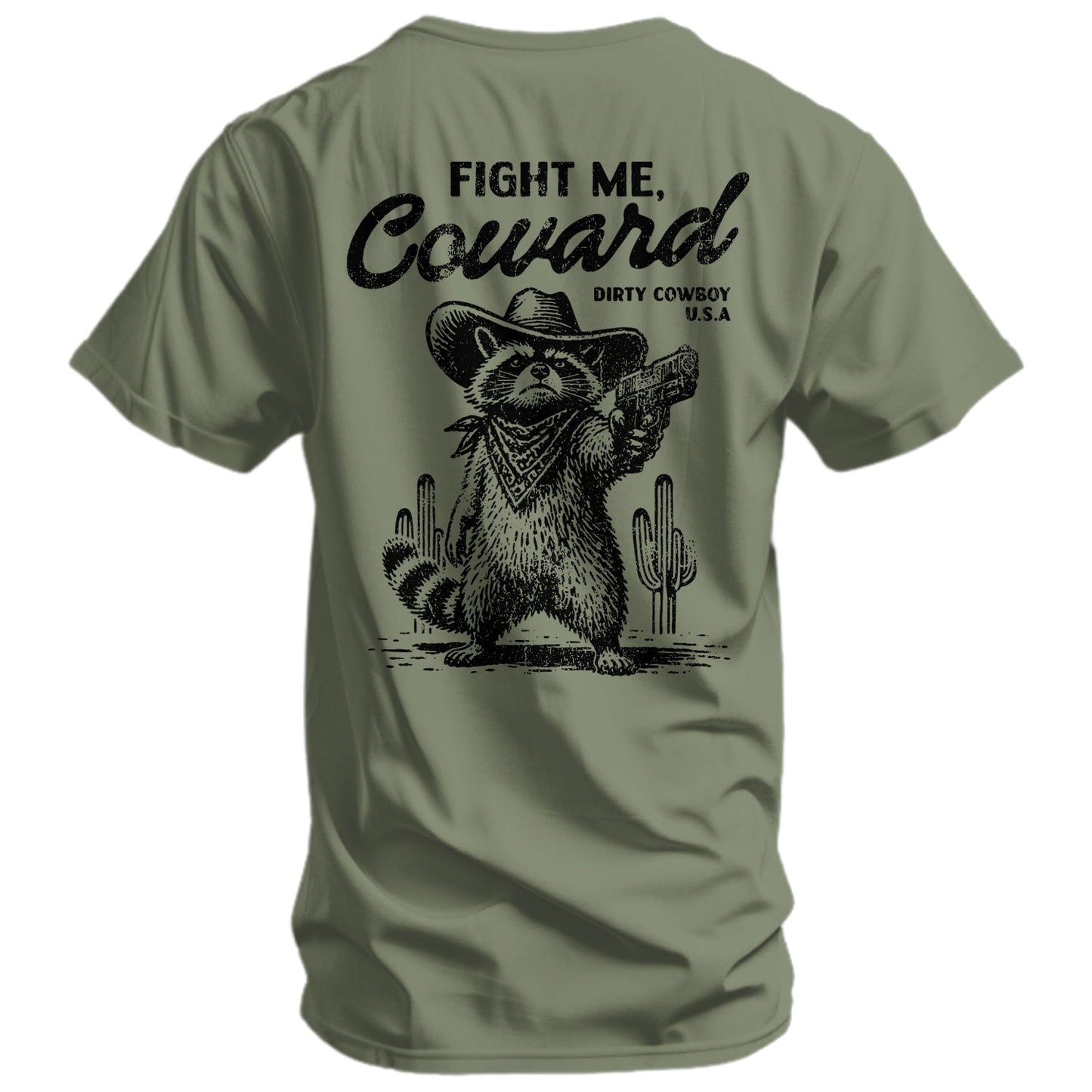 Fight Me Coward Racoon Men's T-Shirt