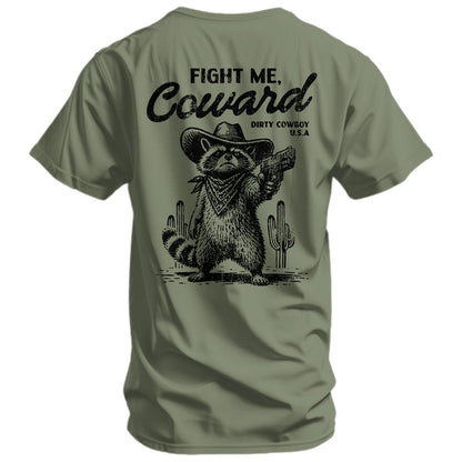 Fight Me Coward Racoon Men's T-Shirt