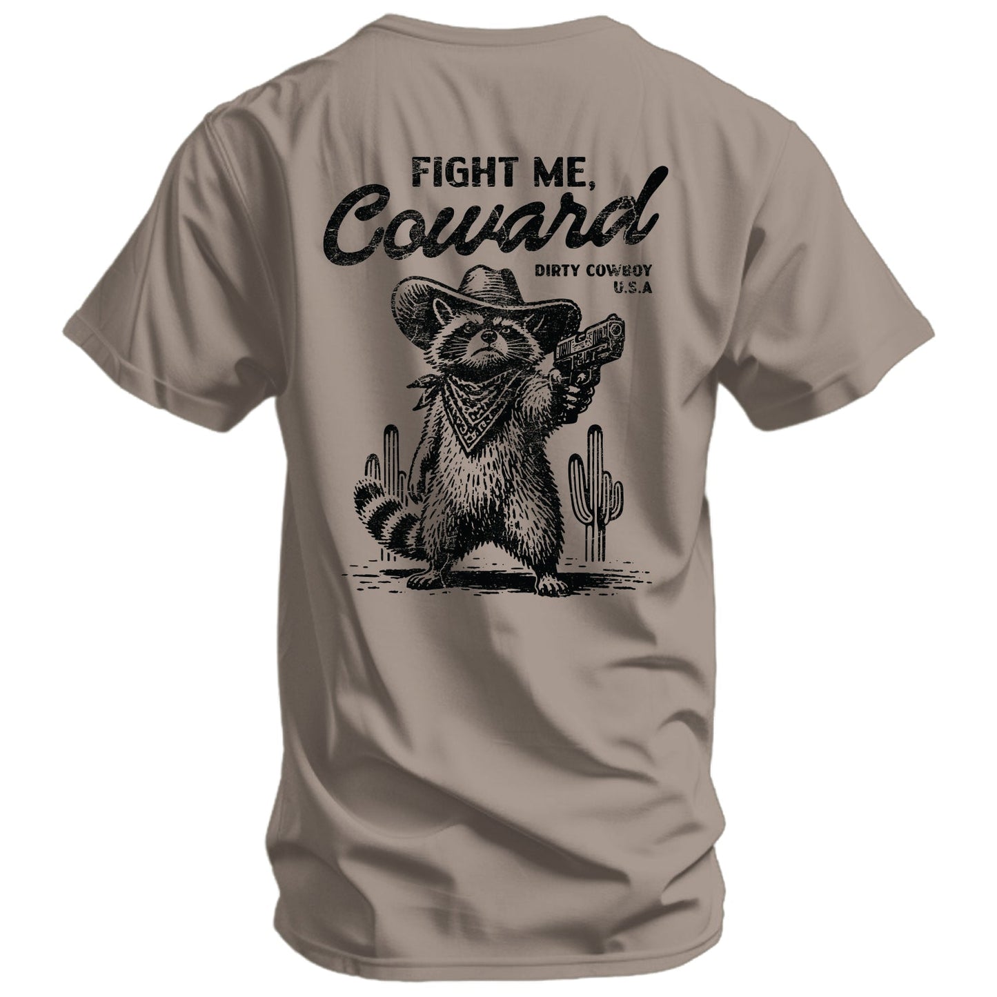 Fight Me Coward Racoon Men's T-Shirt
