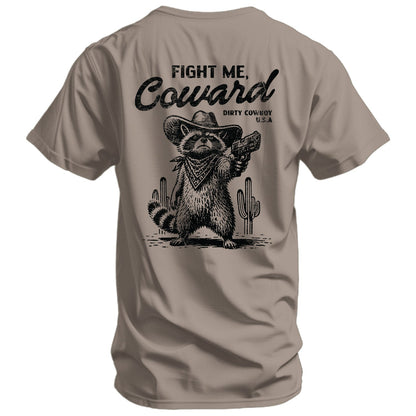 Fight Me Coward Racoon Men's T-Shirt