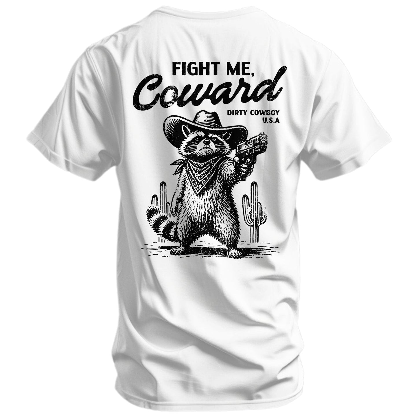 Fight Me Coward Racoon Men's T-Shirt