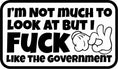 Load image into Gallery viewer, I'm Not Much to Look At But I Fuck Like The Government - 3.5" Sticker
