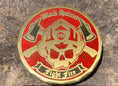 Load image into Gallery viewer, Fight Fire 4 Principles, Dedication, Tradition, Courage and Sacrifice Phoenix Firefighter Challenge Coin 1 3/4"
