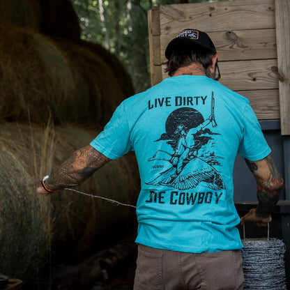 Live Dirty. Die Cowboy Men's T-Shirt
