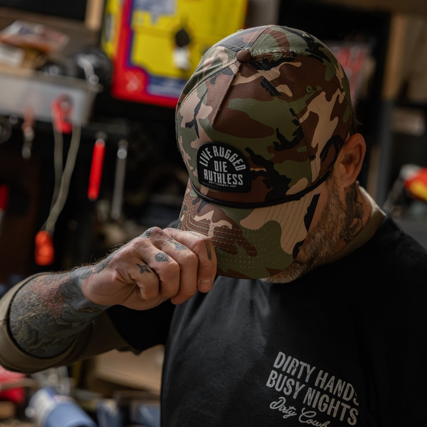 Live Rugged. Die Ruthless Patch Weekender Snapback